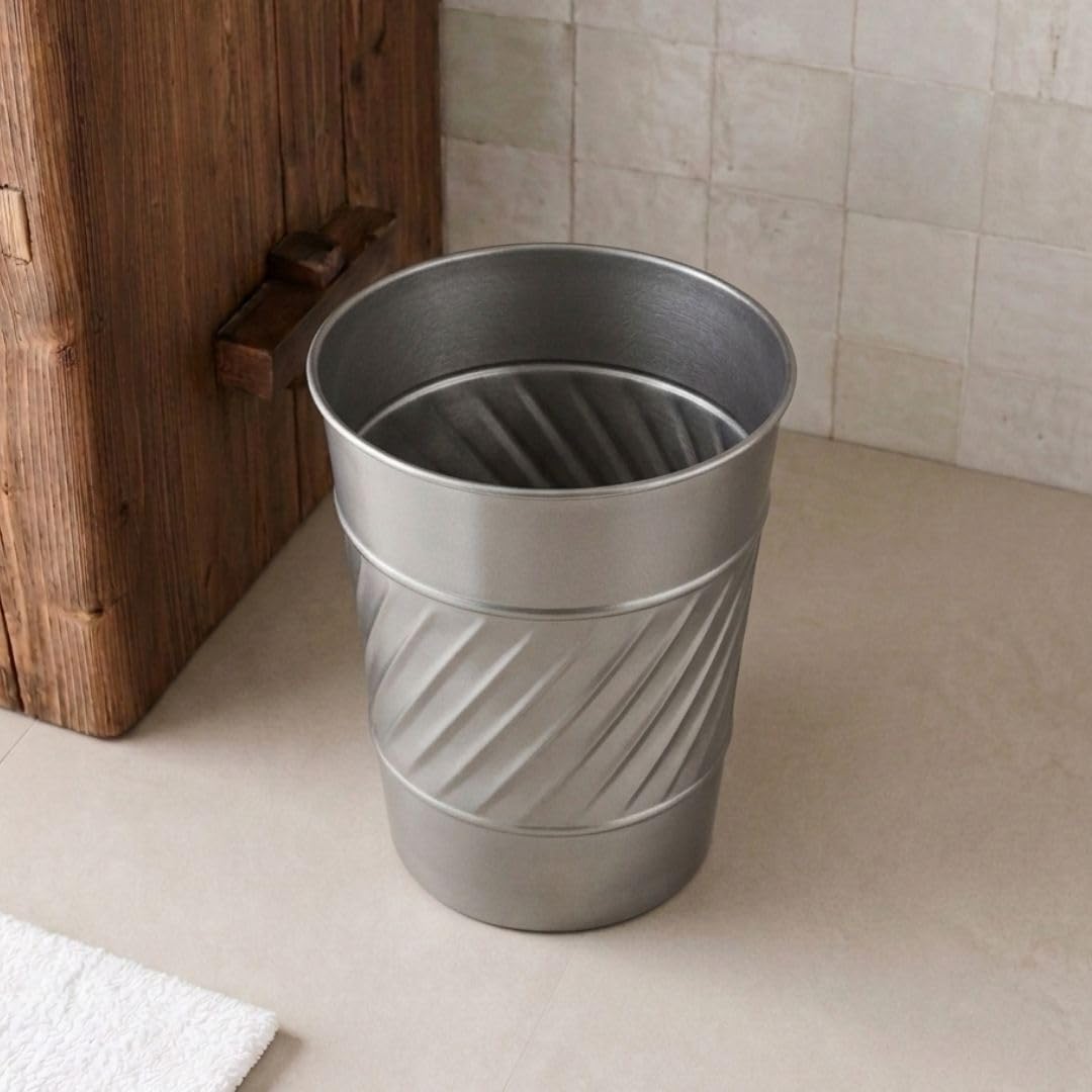Metal Bathroom Trash Can