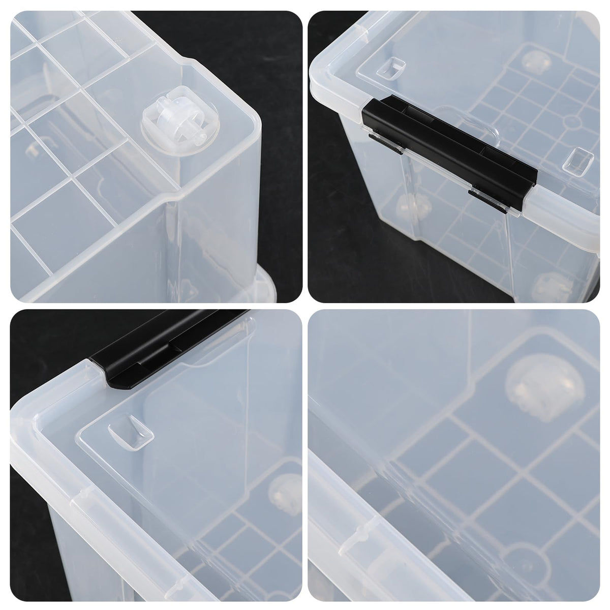 Set of 4 Storage Bins with Wheels (4 Count)