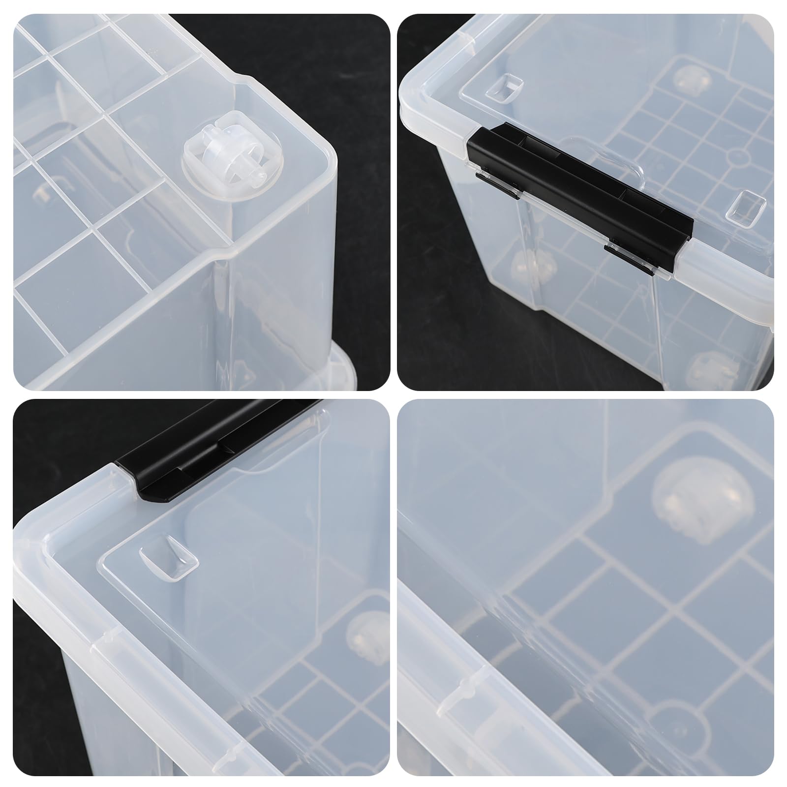 Set of 4 Storage Bins with Wheels (4 Count)