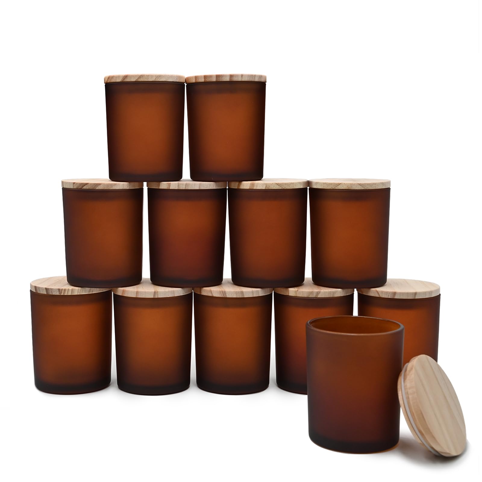 Thick Candle Jars for Making Candles 12 Pcs (12 Count)