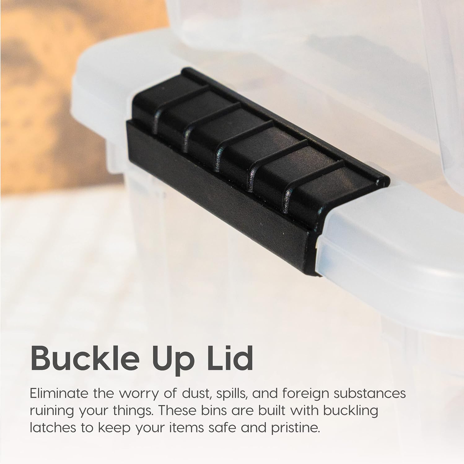4 Pack 32 Quart Storage Bins with Lids (4 Count)