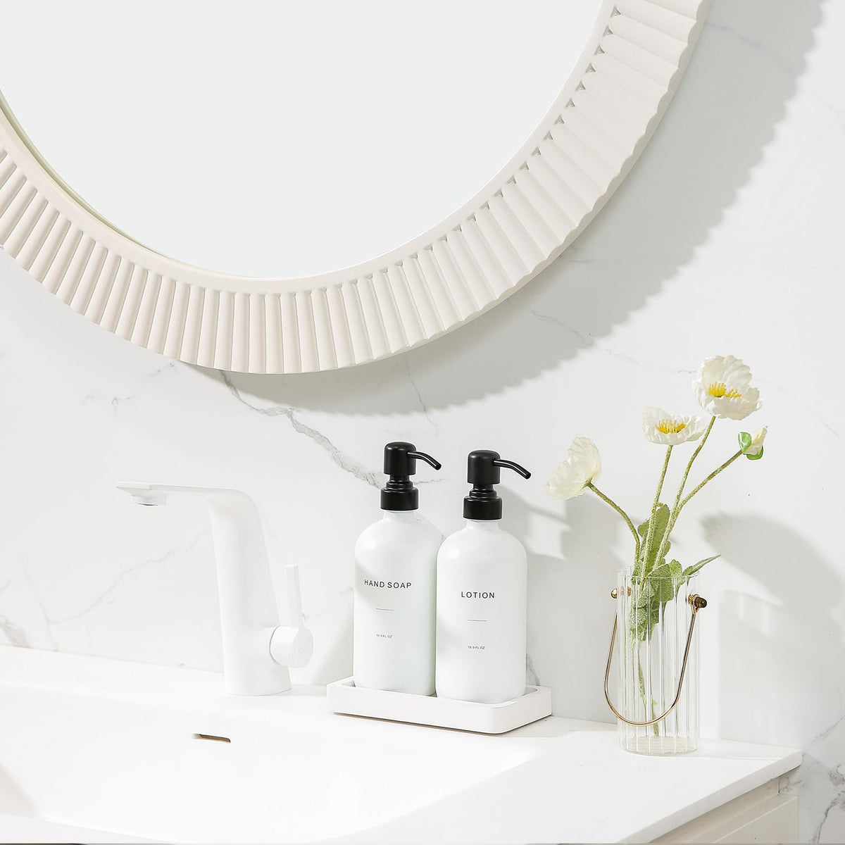 White Soap Dispenser Set (2 Count)