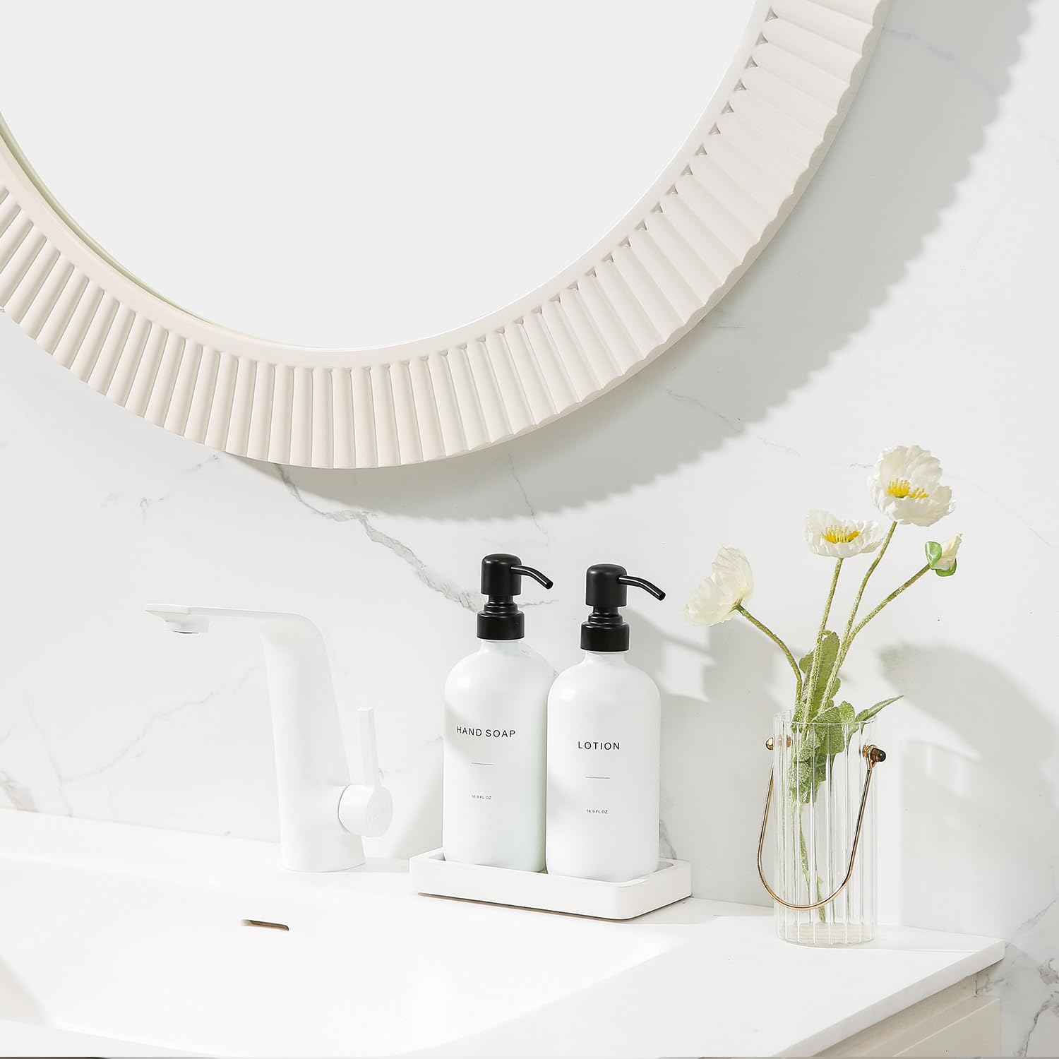 White Soap Dispenser Set (2 Count)
