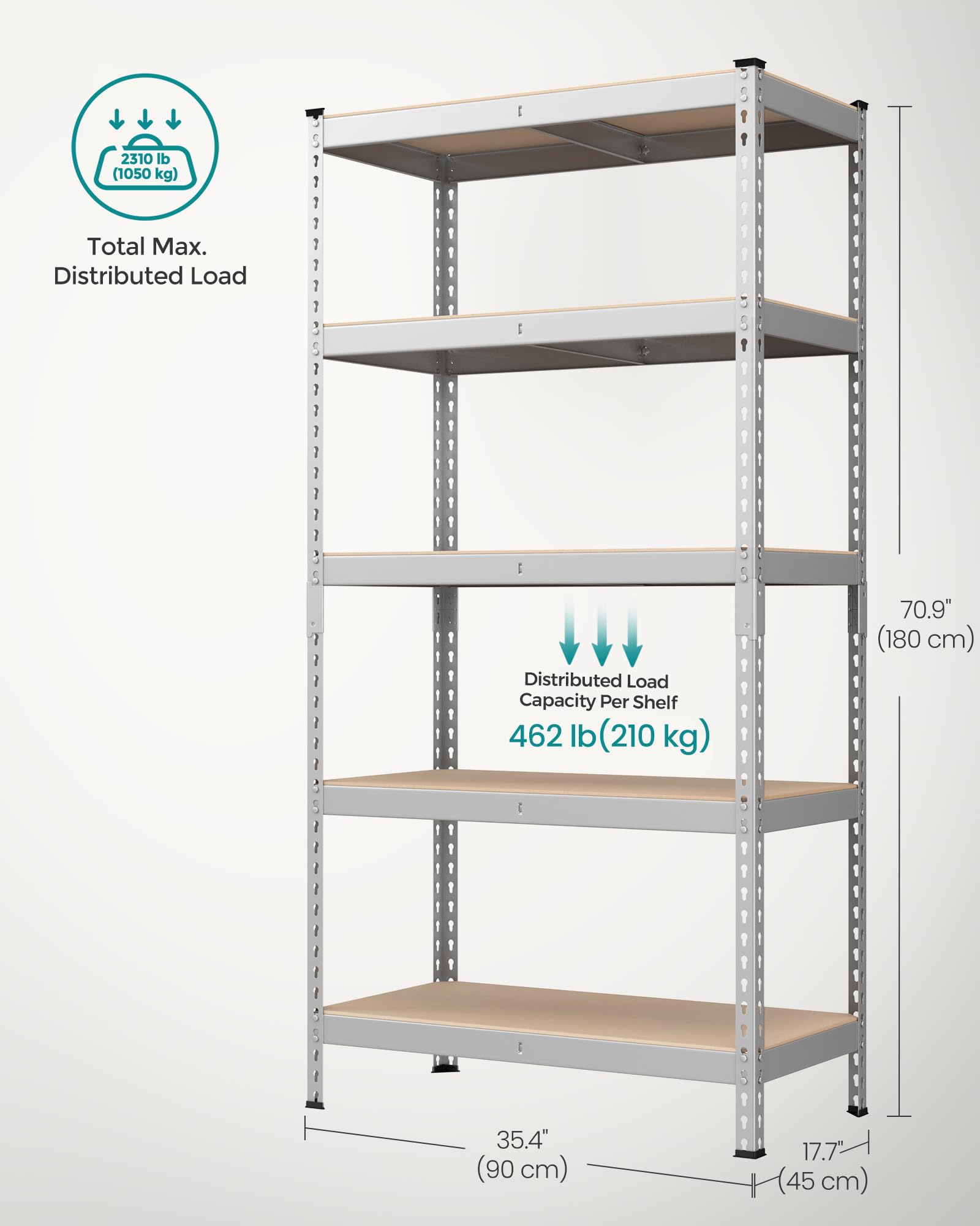 5 Tier Storage Shelves (2 Count)