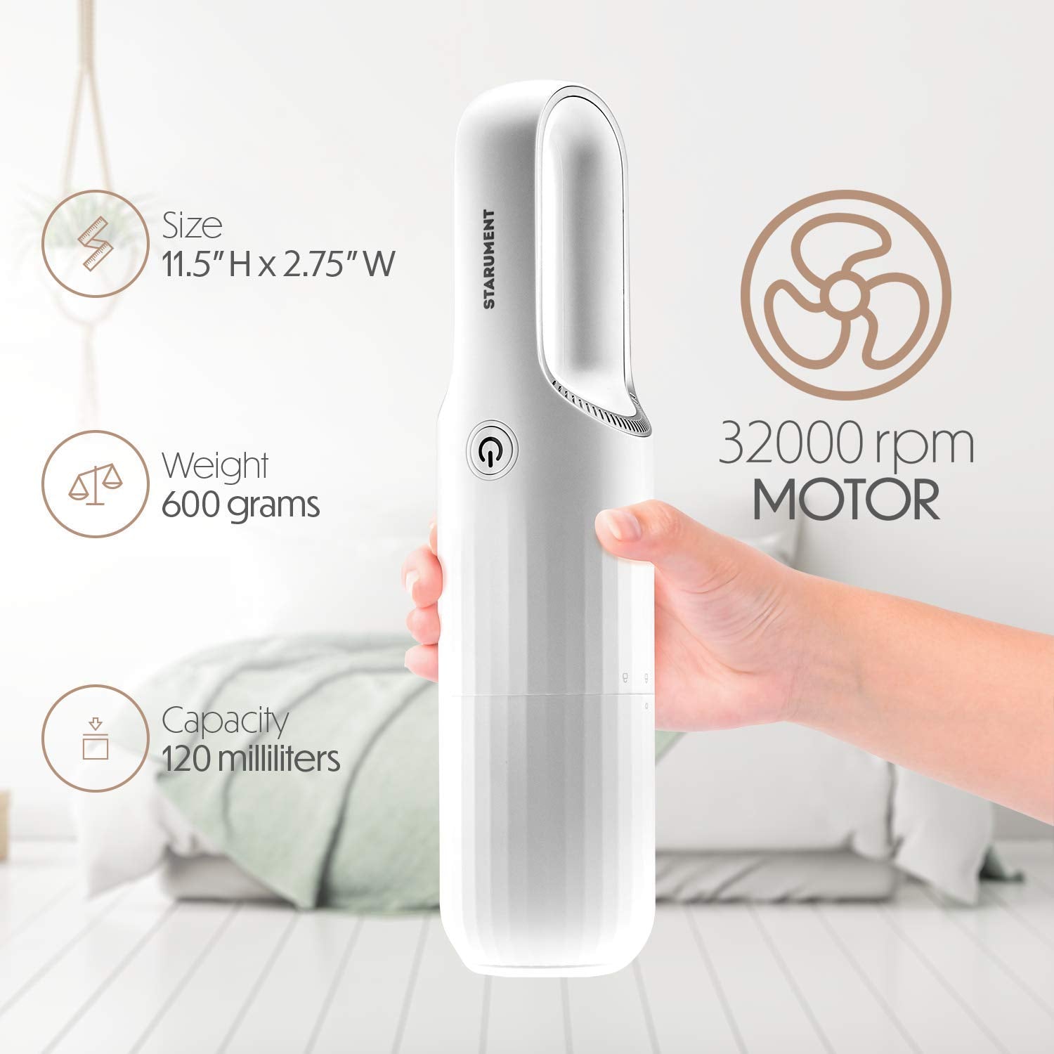 Portable Hand Vacuum Cleaner Handheld Cordless Cleaner for Dust Pet Hair Dirt