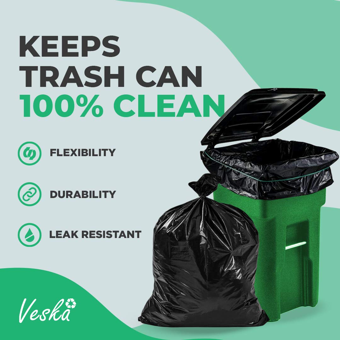 65 Gallon Trash Bags Heavy Duty (120 Count)