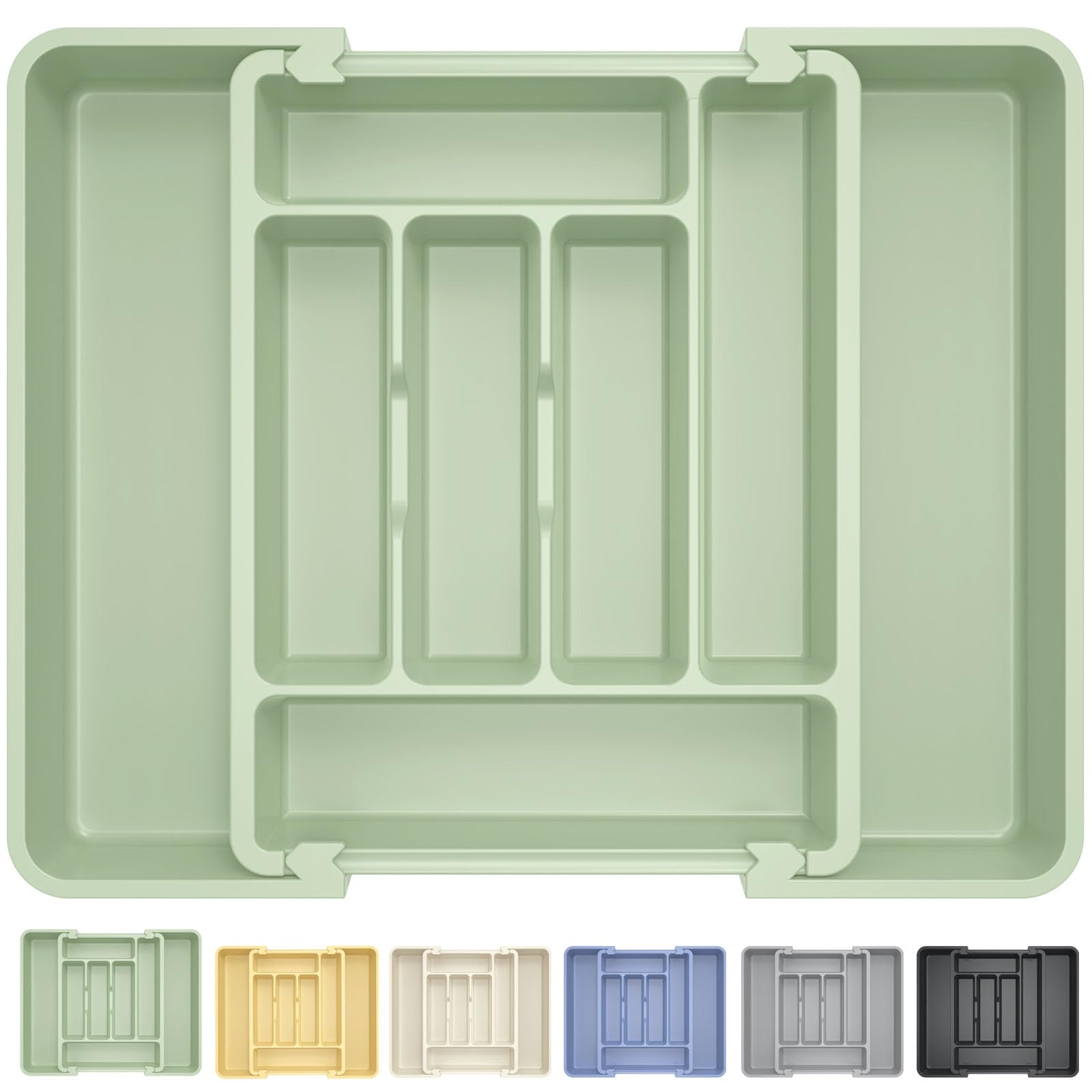 Large Silverware Organizer for Kitchen Drawer & Utensils