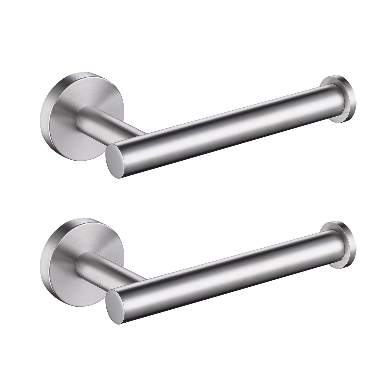 Toilet Paper Holder SUS304 Stainless Steel Round Size Brushed Nickel 2 Pack (2 Count)