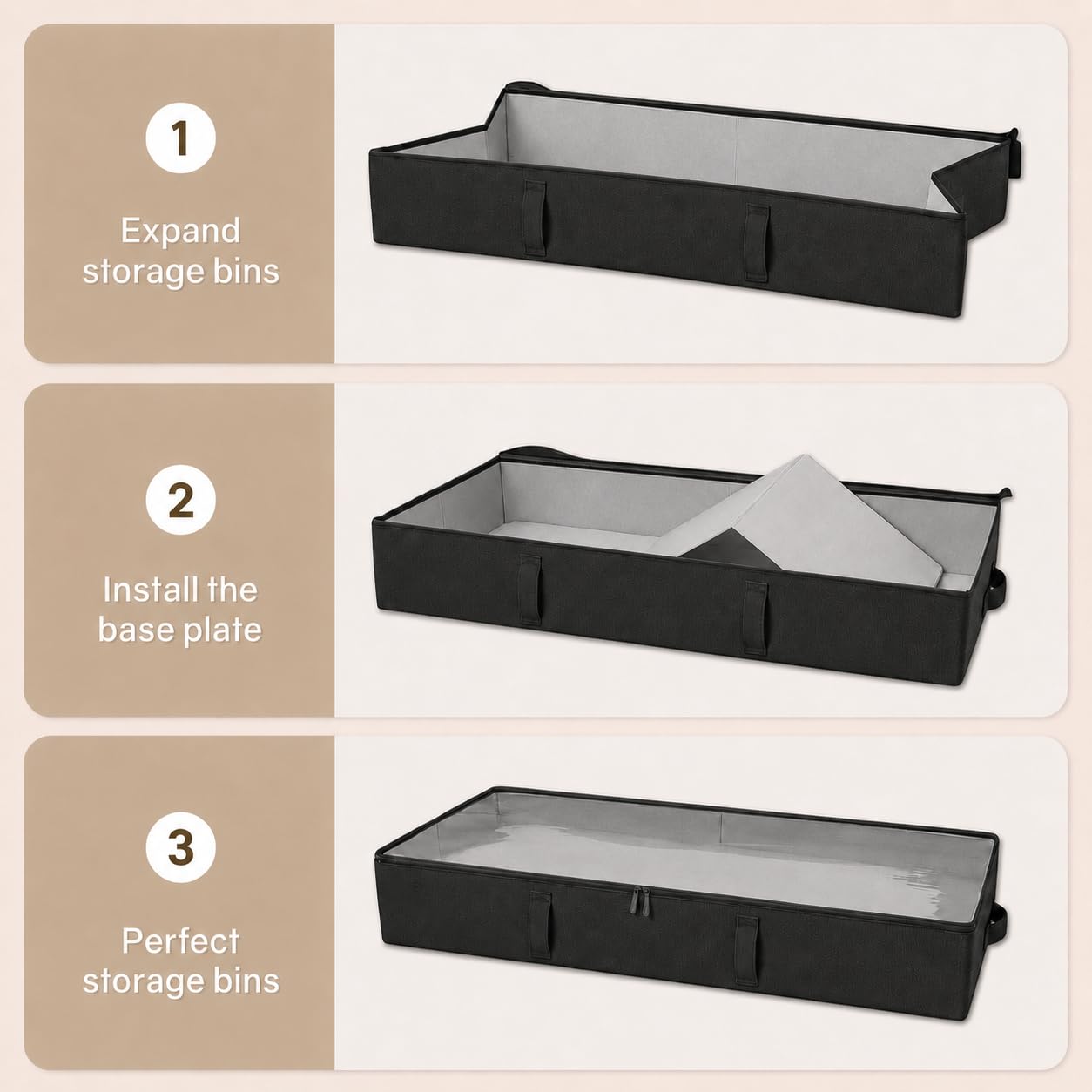 Side Supported Under Bed Storage Containers (2 Count)