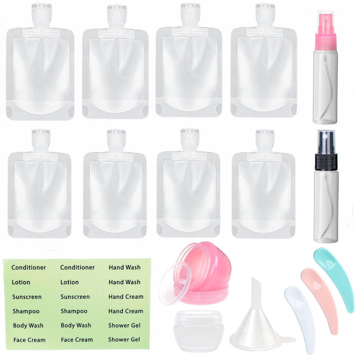 17 Pack Travel Pouches for Toiletries (17 Count)