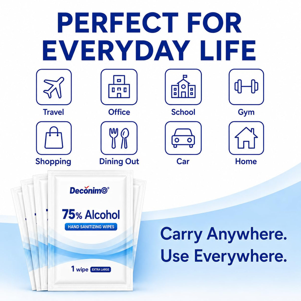75% Ethyl Alcohol Extra Large Wipes (100 Count)