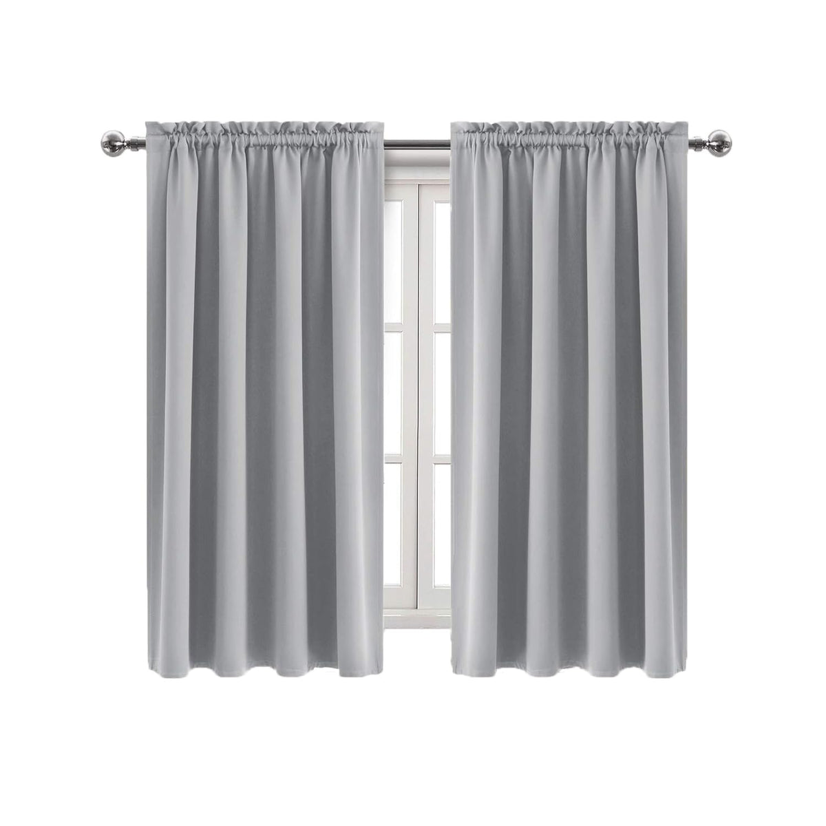 Blackout Curtains for Bedroom Living Room 38 x 63 Inch Long 2 Panels (2 Count)