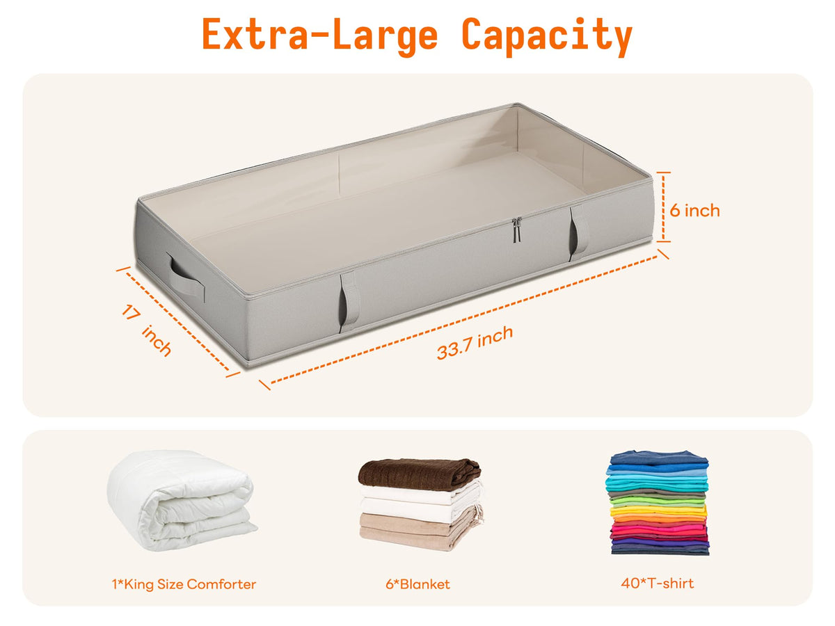 Side Supported Under Bed Storage Containers (2 Count)