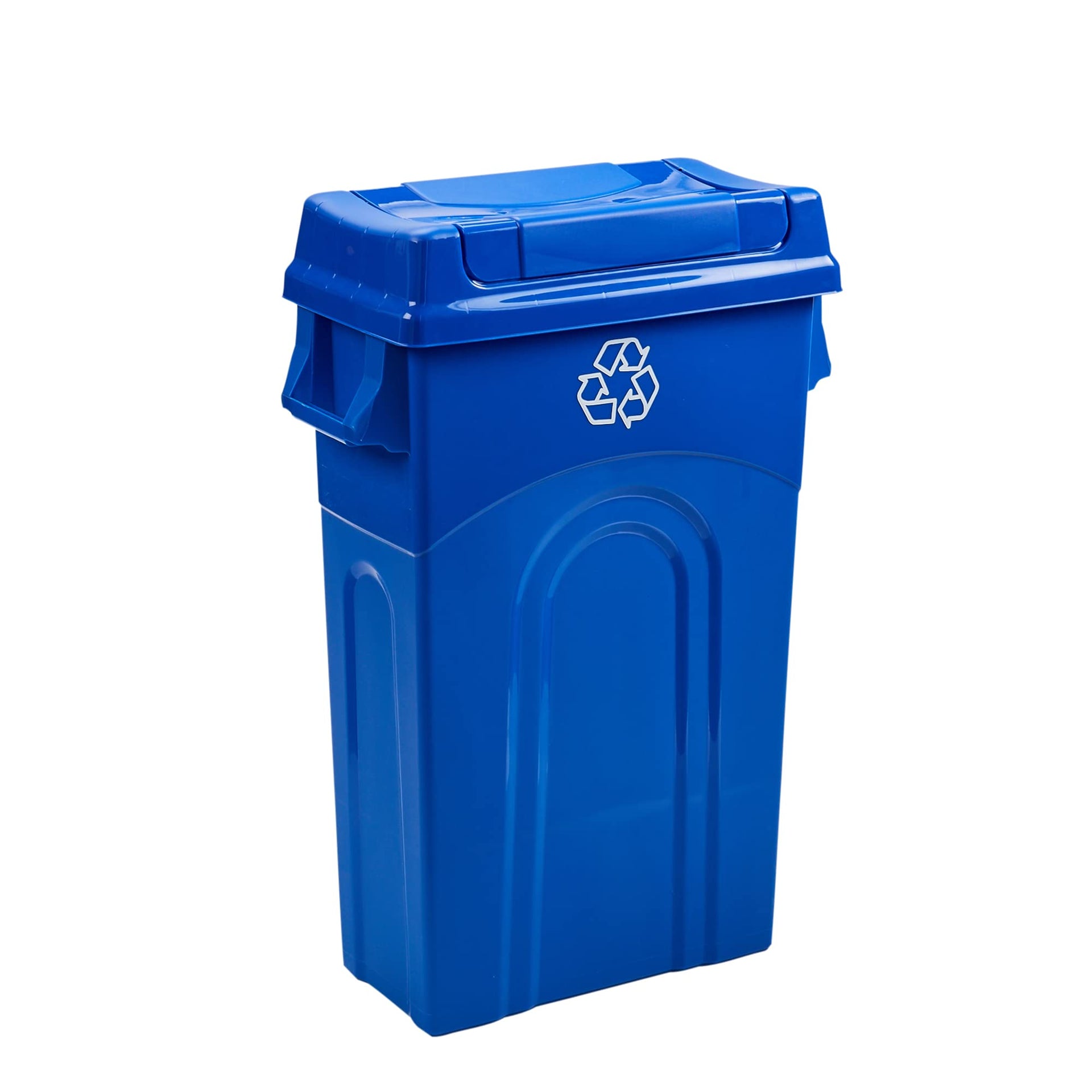 23 Gallon Highboy Plastic Recycling Bin Kitchen Trash Can with Lid