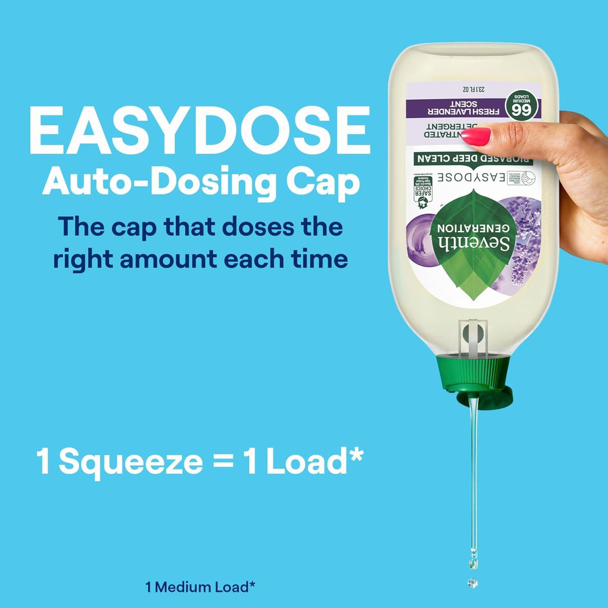 EasyDose Laundry Detergent Fresh Lavender Ultra Concentrated Washing Detergent 23 oz (23.1 Fl Oz) - ModHome Supplies
