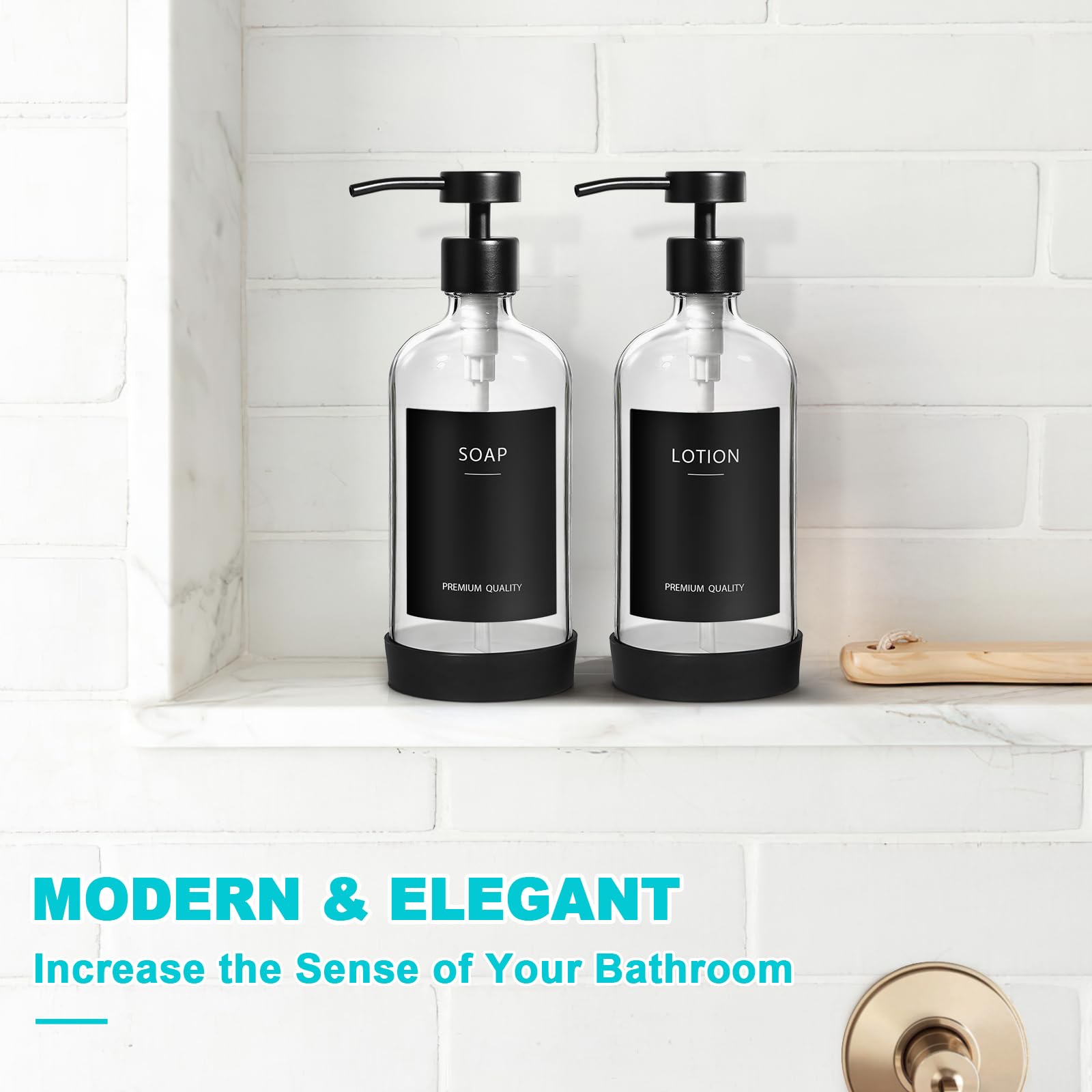 Clear Soap Dispenser 2 Pack (16.9 Fl Oz)