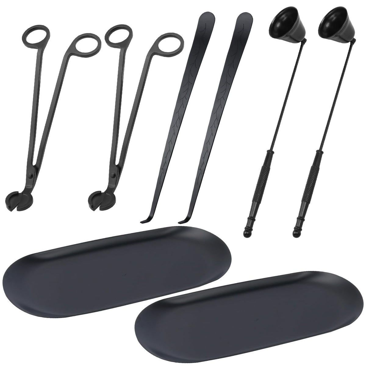 4 in 1 Candle Accessory Set with Storage Tray Plate (8 Count)