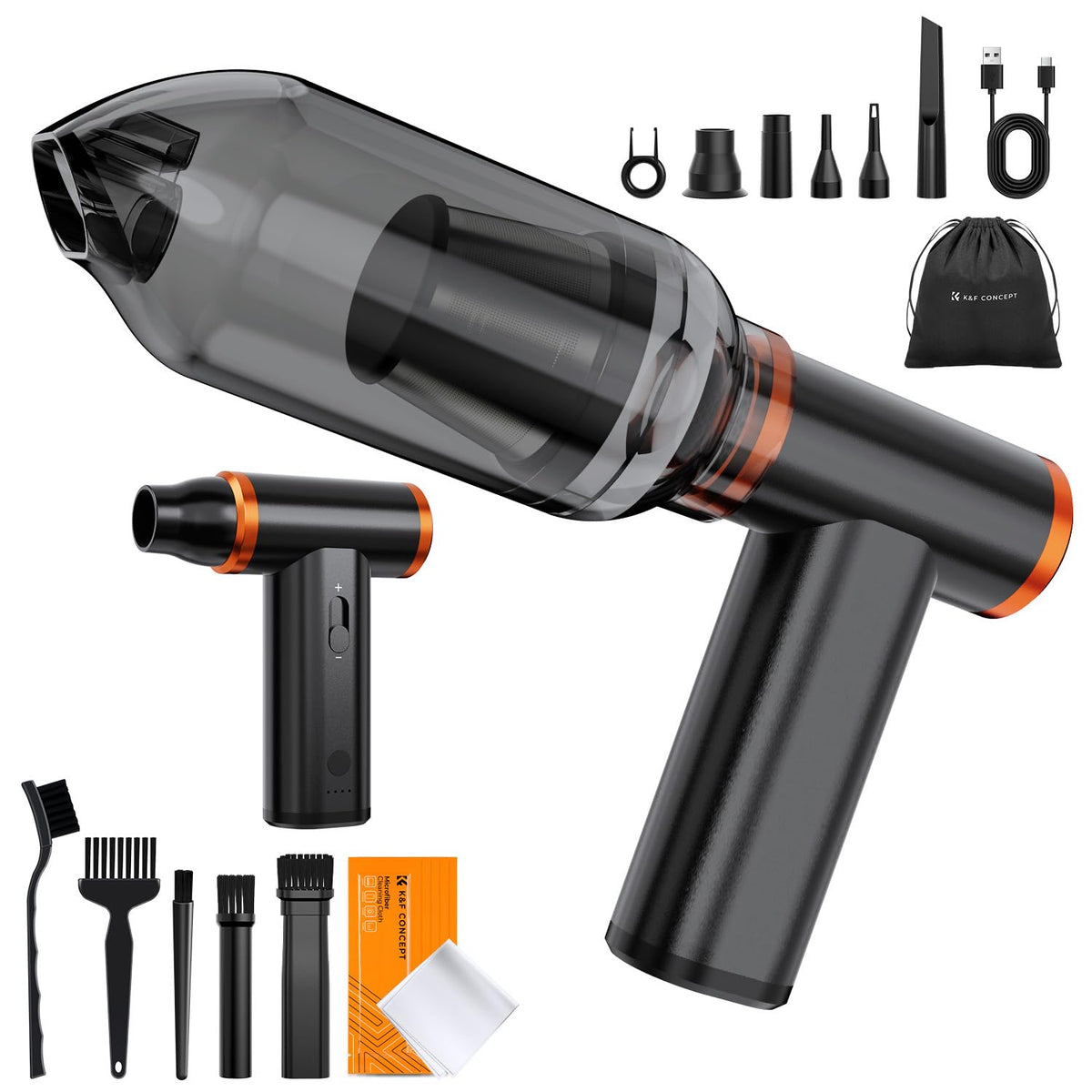 Blower and Suction 2 in 1 Compressed Air Duster