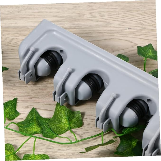 Ball Slots Hooks Mop Broom Holder Wall Mount Storage Rack Umbrella Clip Garage Tool Storage Rack Mop Holder Broom Wall Mount Grey