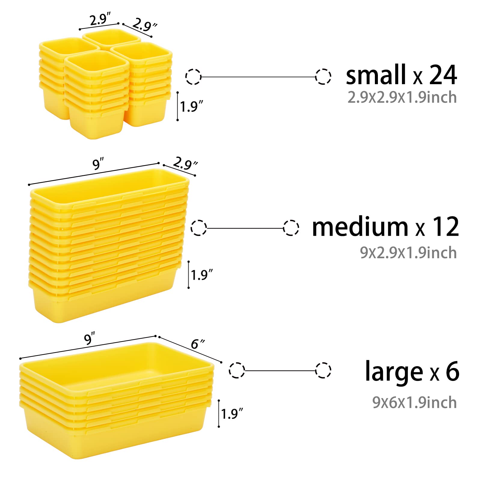 42 Pack Tool Box Organizer Tool Tray Dividers (42 Count)