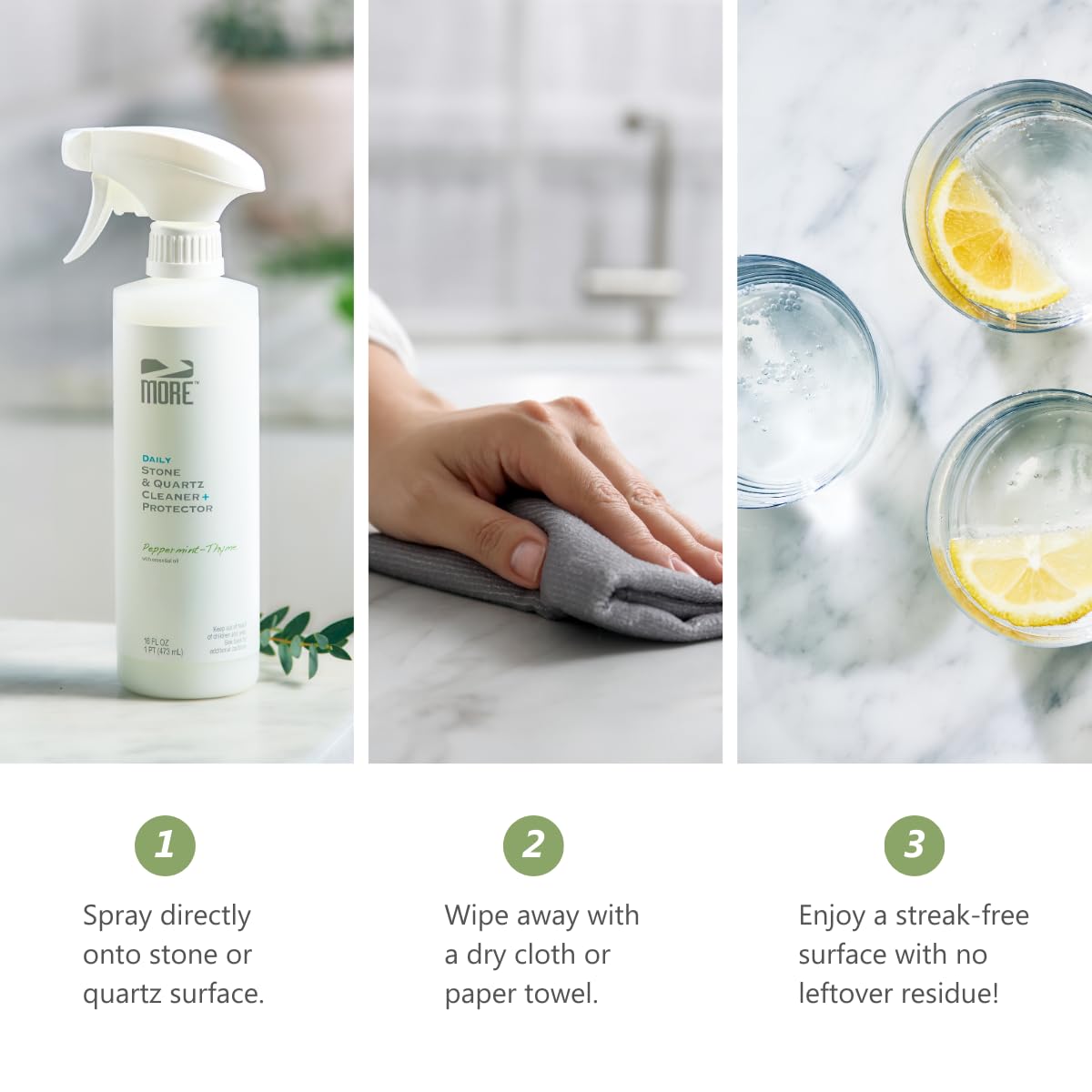 MORE Stone & Quartz Cleaner + Protector (32 Fl Oz)