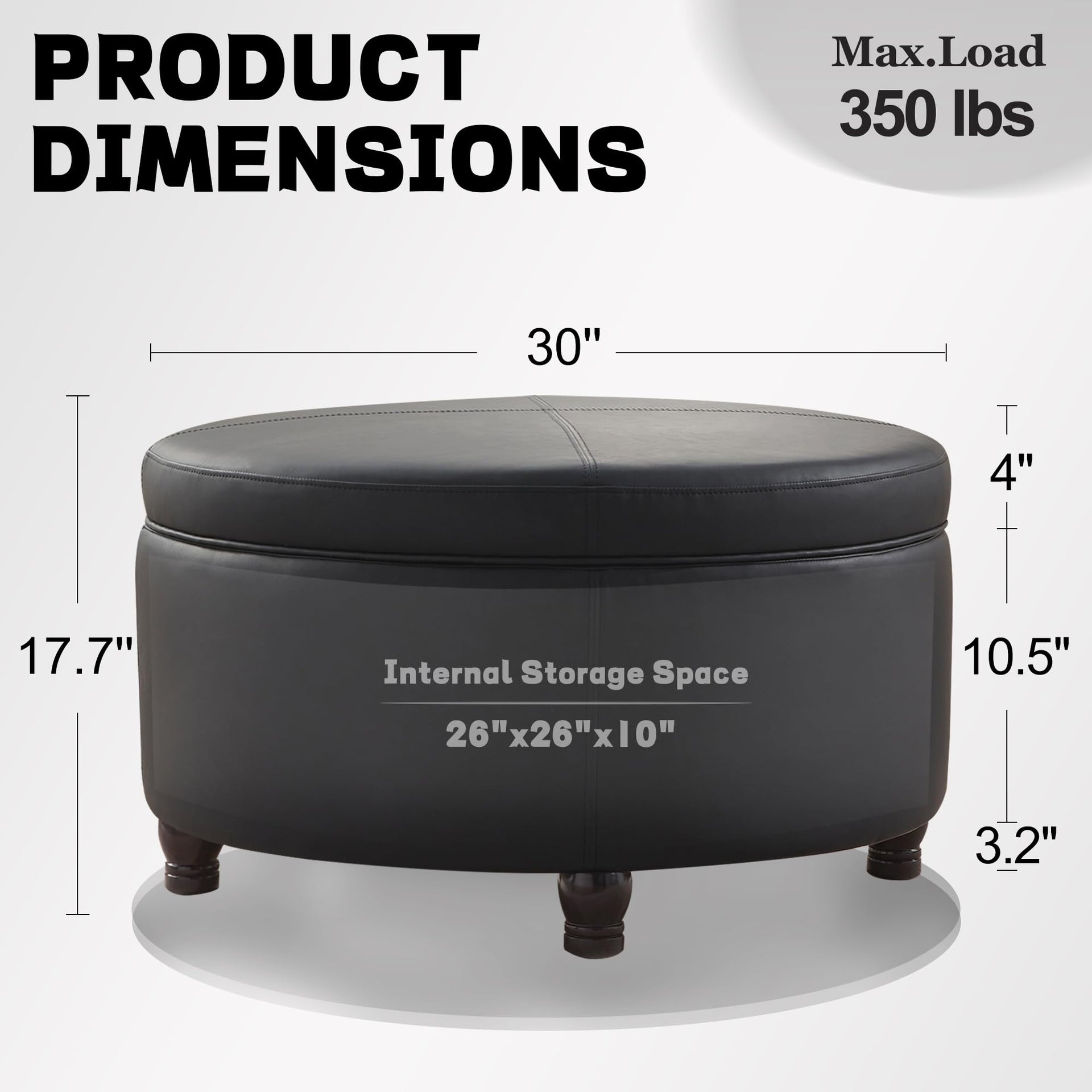 30 Inch Round Ottoman