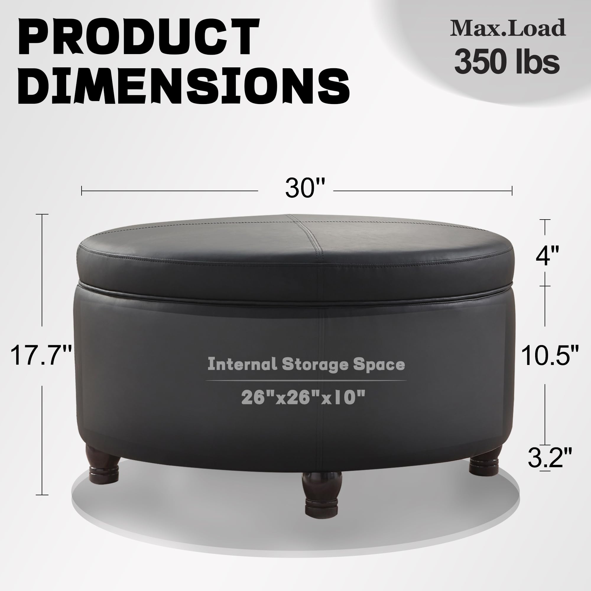 30 Inch Round Ottoman