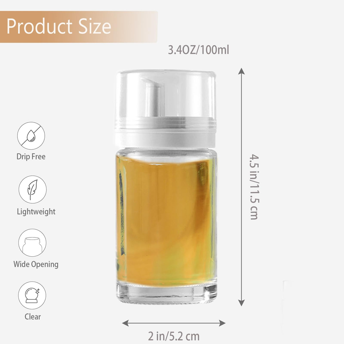 Small Glass Oil and Vinegar Dispenser Bottles