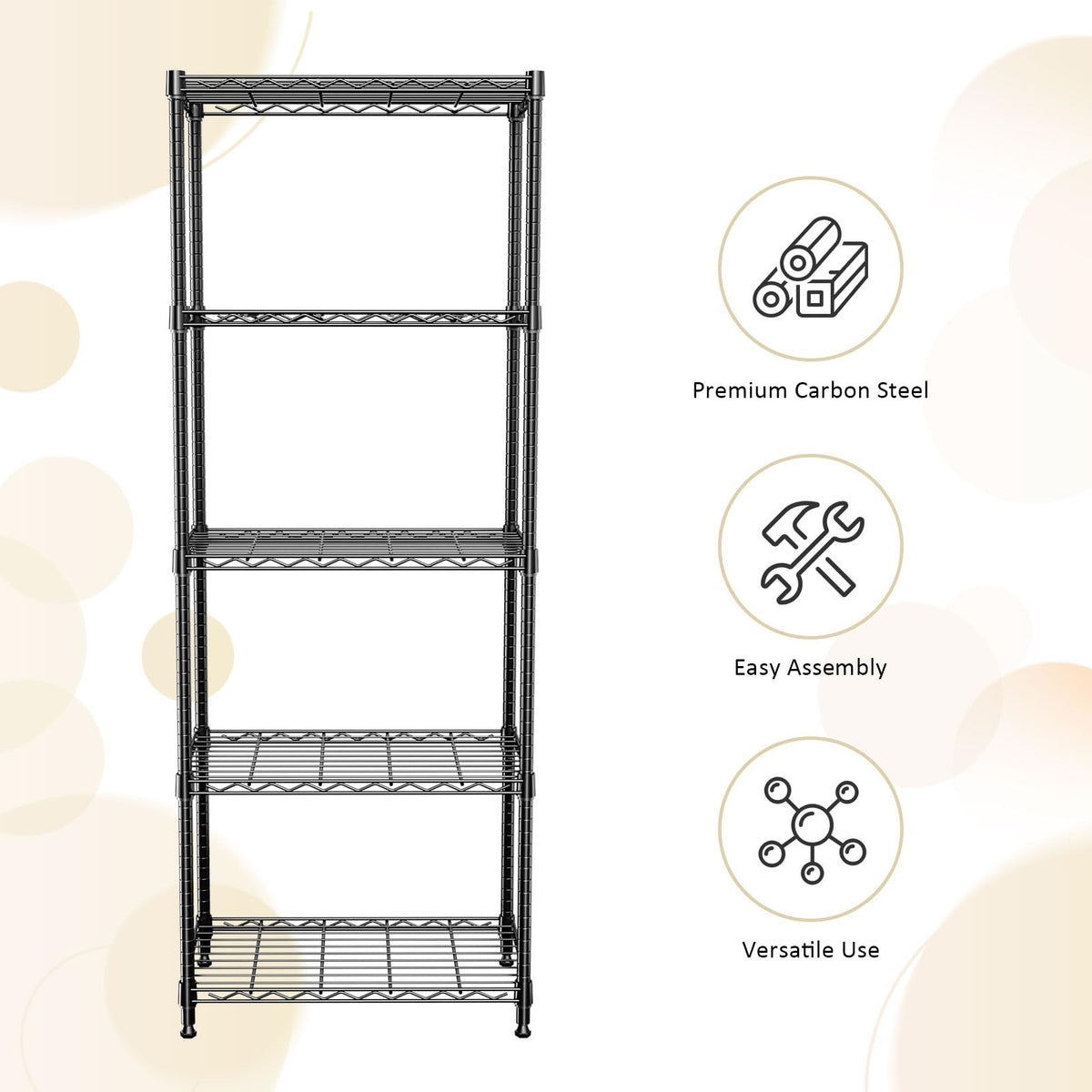 5 Tier Wire Shelving Unit