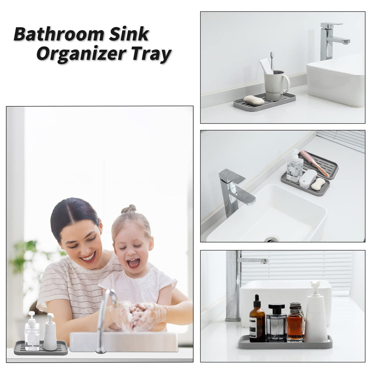 Silicone Kitchen Sink Organizer Tray for Multiple Usage
