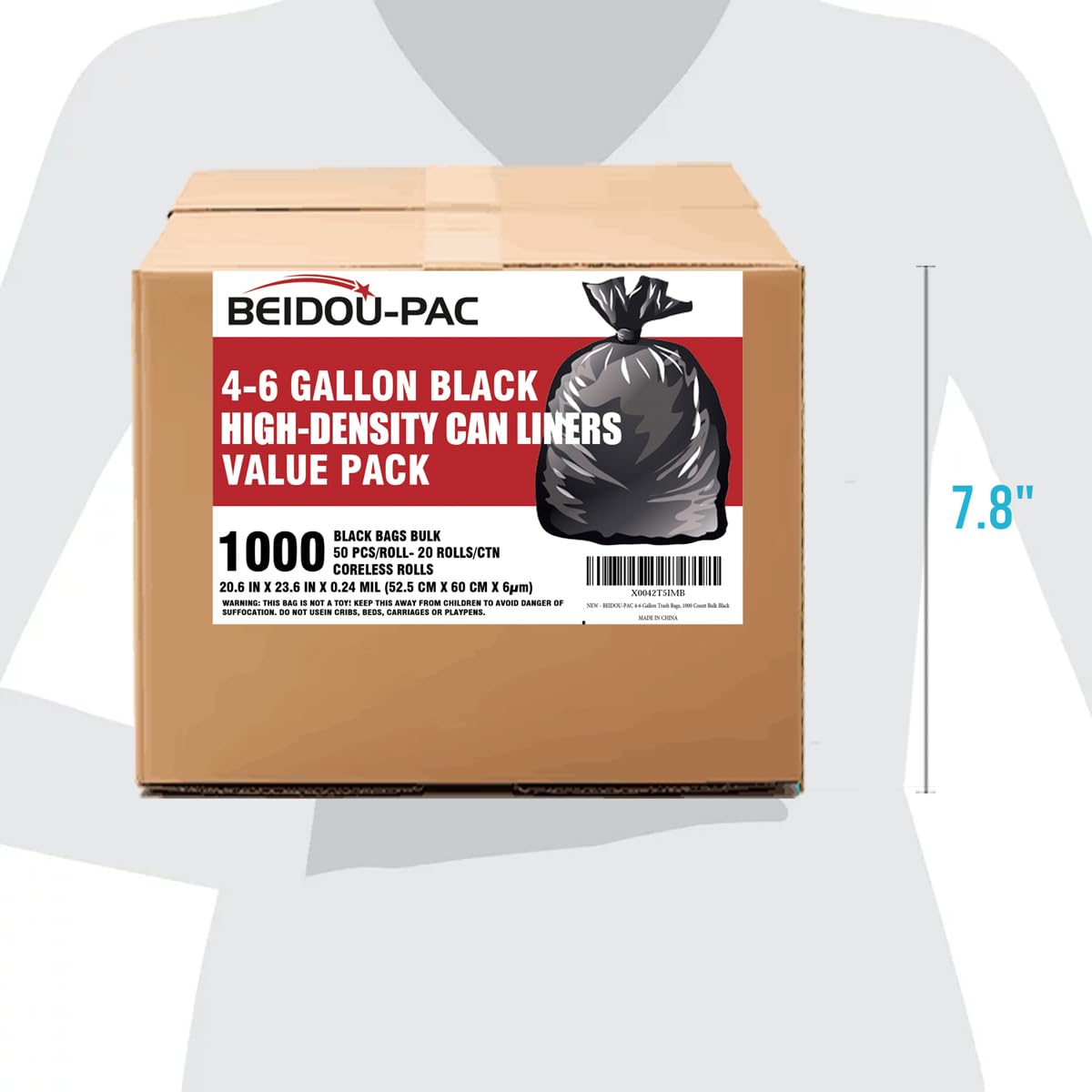 4 6 Gallon Trash Bags (1000 Count)