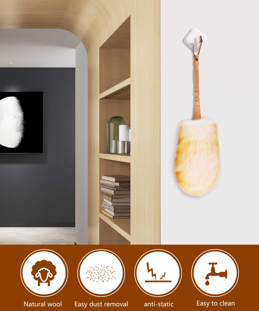 Lambswool Duster with Solid Wooden Handle