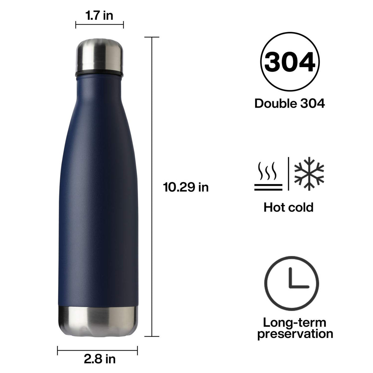 17oz Sport Water Bottle 12 Pack Vacuum Insulated Stainless Steel Leak