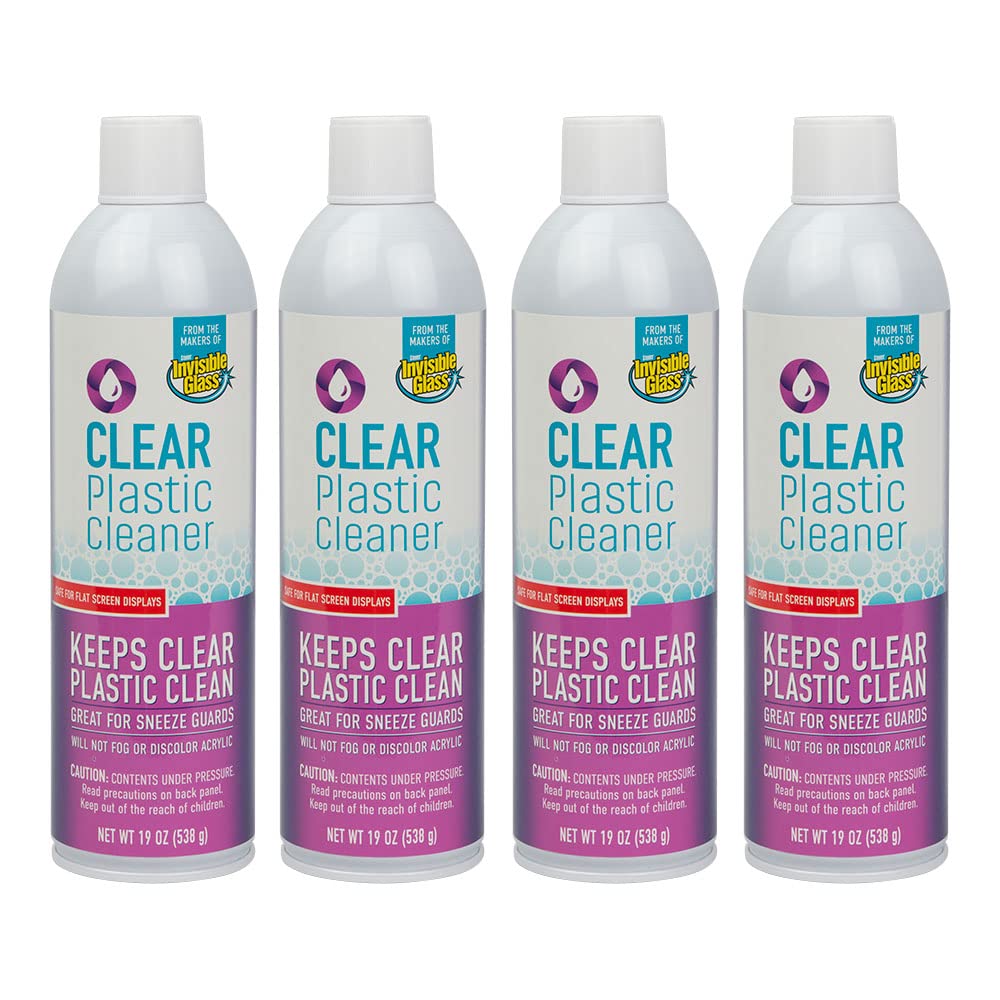 91014 4PK Clear Plastic Cleaner (76 Ounce)