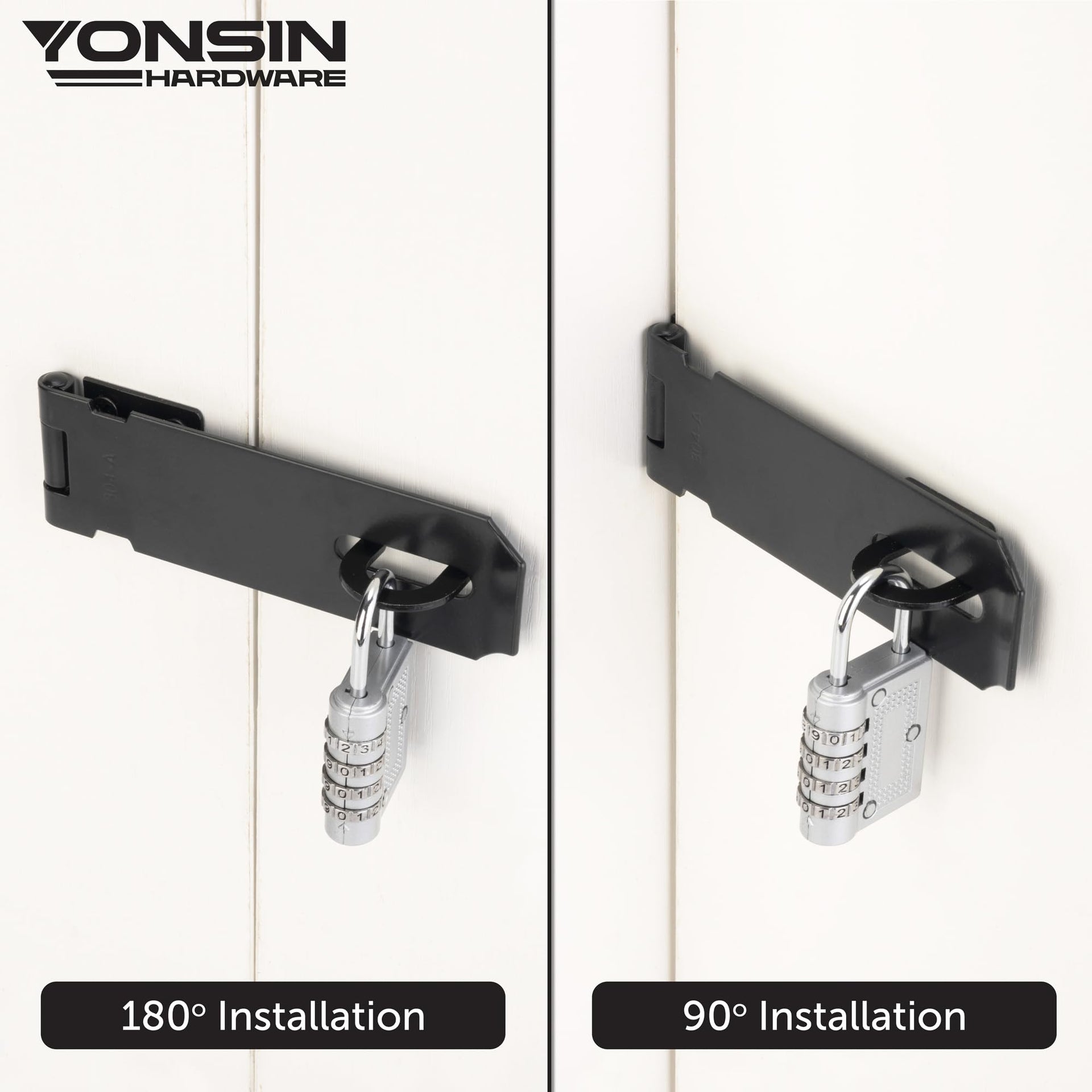 5" Door Padlock Safety Hasp Latch 2 Pcs