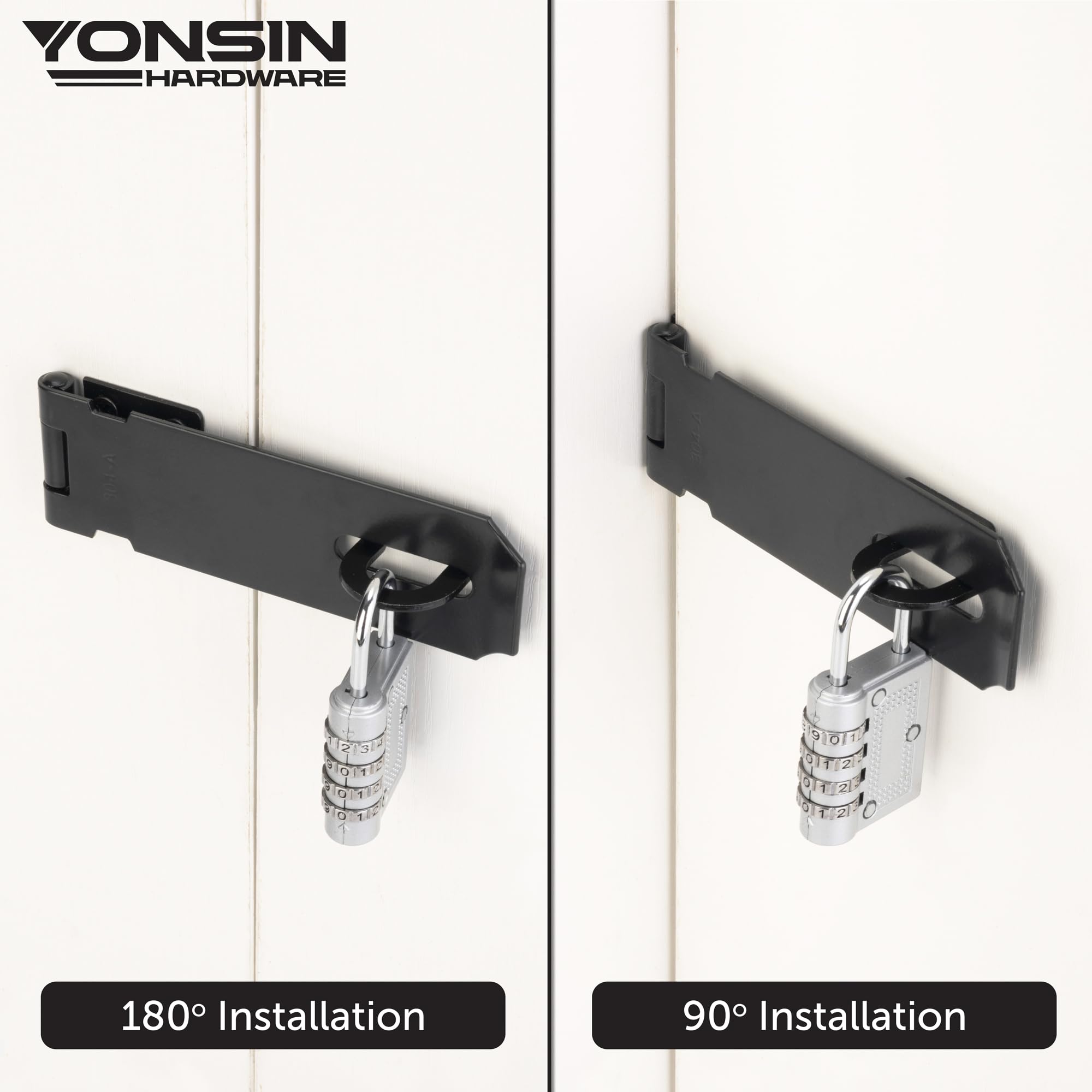 5" Door Padlock Safety Hasp Latch 2 Pcs