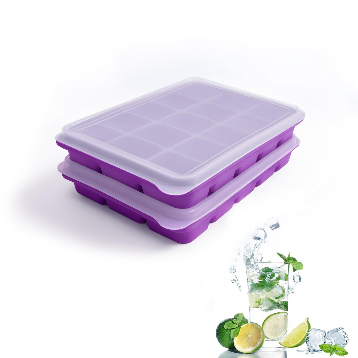Ice Cube Trays Set of 2 (9.76 Ounce)
