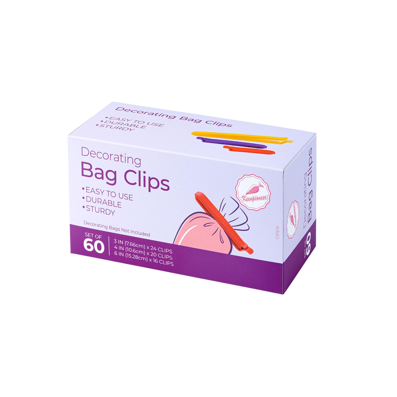Decorating Icing Bag Sealing Clips (60 Count)
