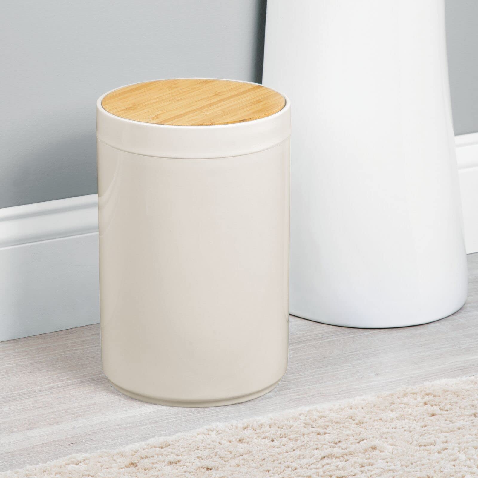 Plastic Round Trash Can Small Wastebasket