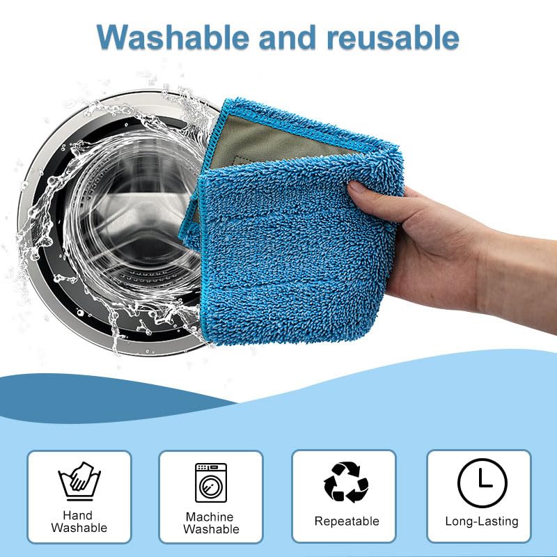 6 Pack Replacement Mop Refills Compatible with Rejuvenate Click N Clean Multi (6 Count)