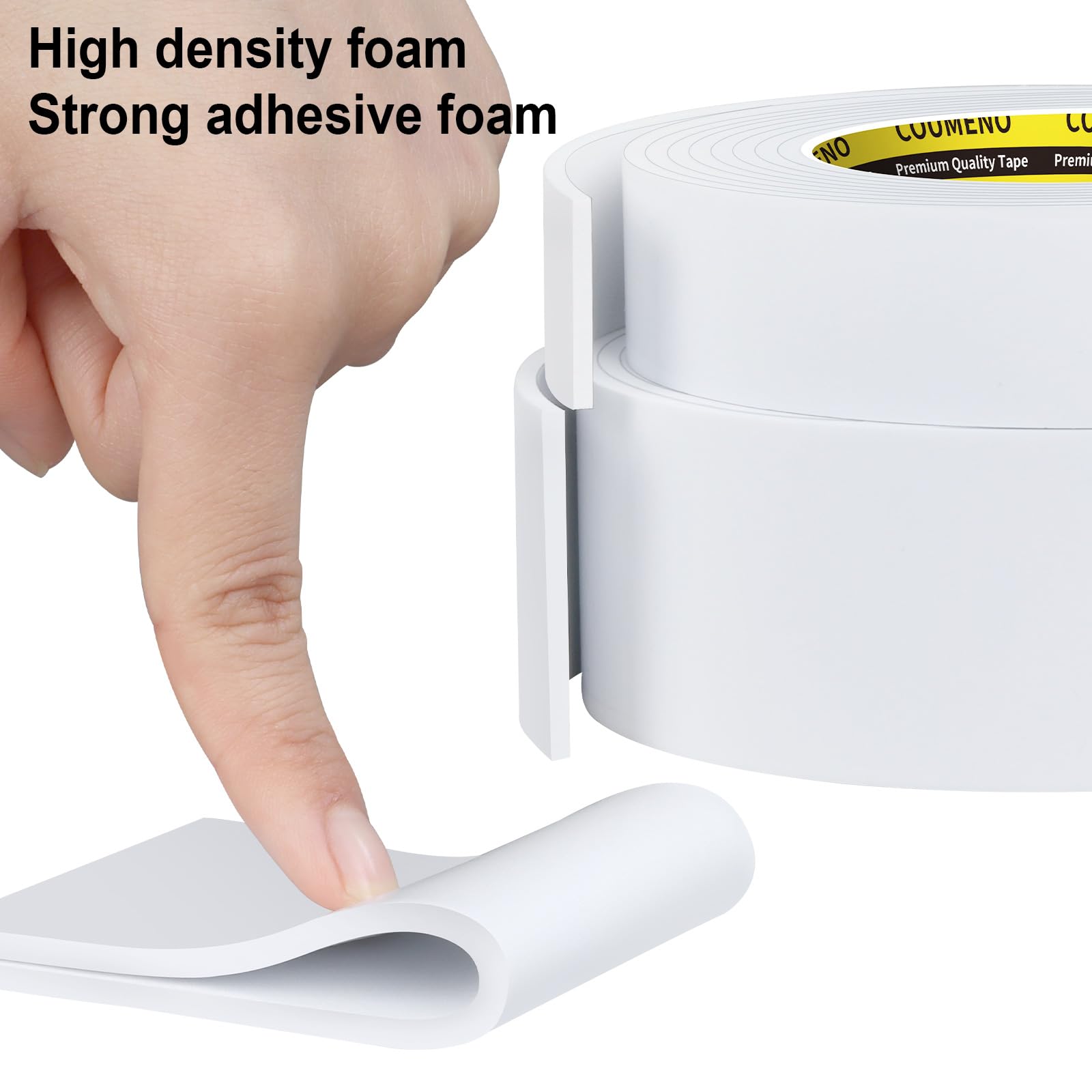White Foam Tape Weather Stripping Sealing Sponge (16.4 Foot)
