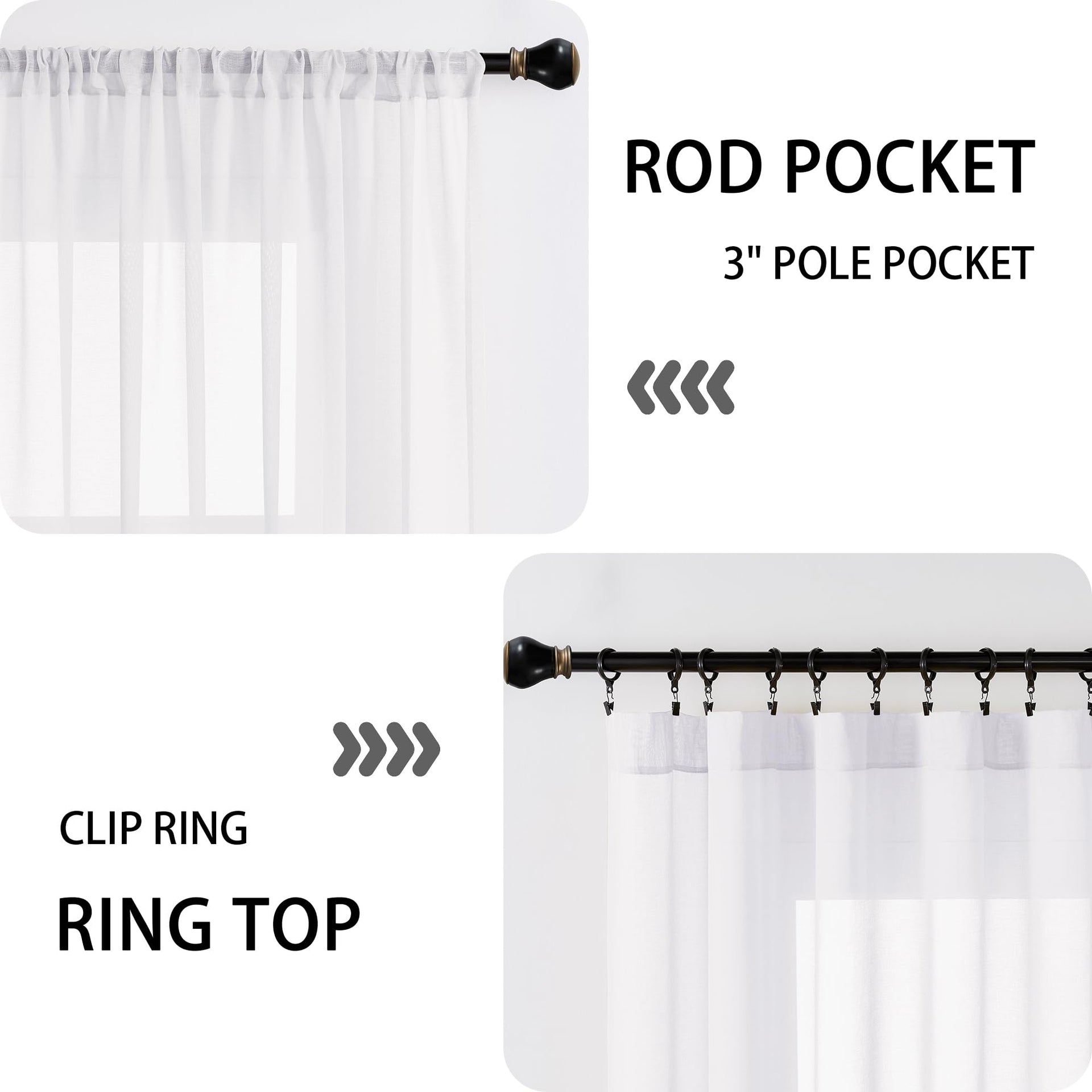 Sheer Door Curtain Closet Linen Textured Curtains Sheer Doorway Light Filtering Voile Patio Glass Doors Rod Pocket Curtain French Door