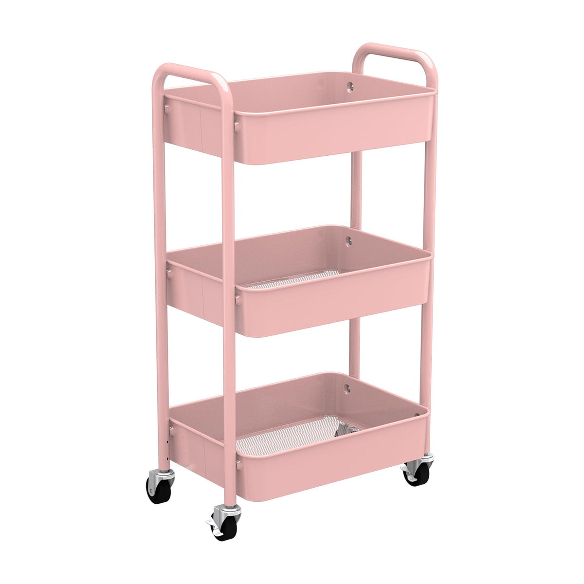 3 Tier Rolling Metal Storage Organizer (3 Count)