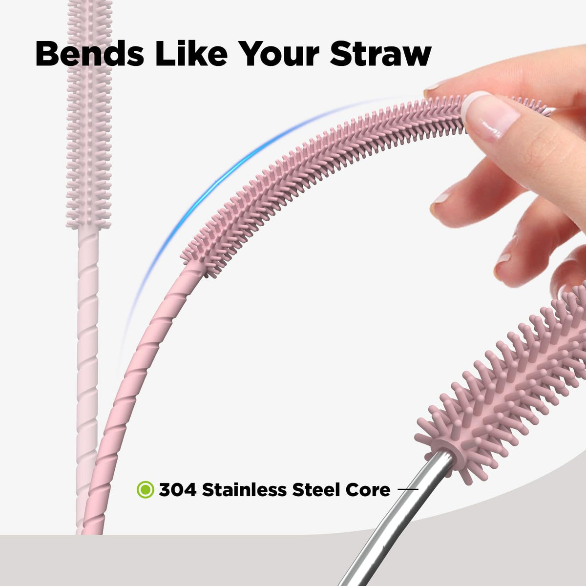 Silicone Straw Cleaner Brush (2 Count)