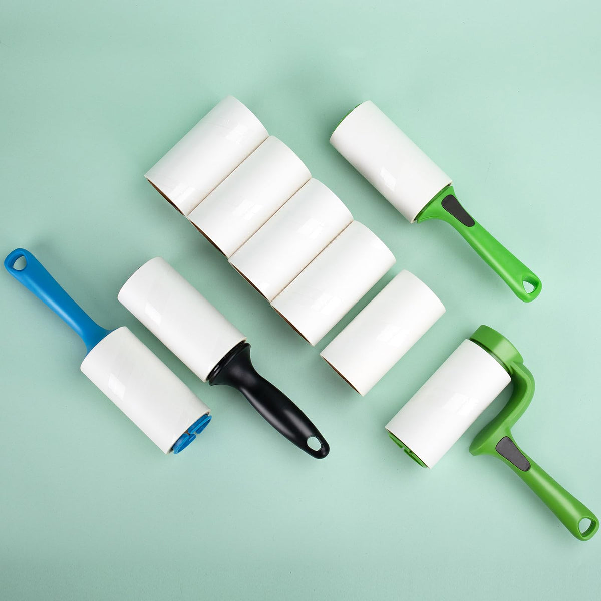 4.6 inch Giant Lint Roller Refills Compatible with Evercare Giant Lint Roller 4.6 inch Pet Hair Remover Roller Refill Extra Sticky 60 Sheets per Roll 5 Pack Total 300 Sheets (300 Count)