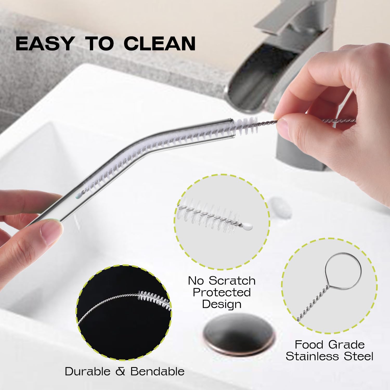 Reusable Straw Cleaner Brush Set (8 Count)
