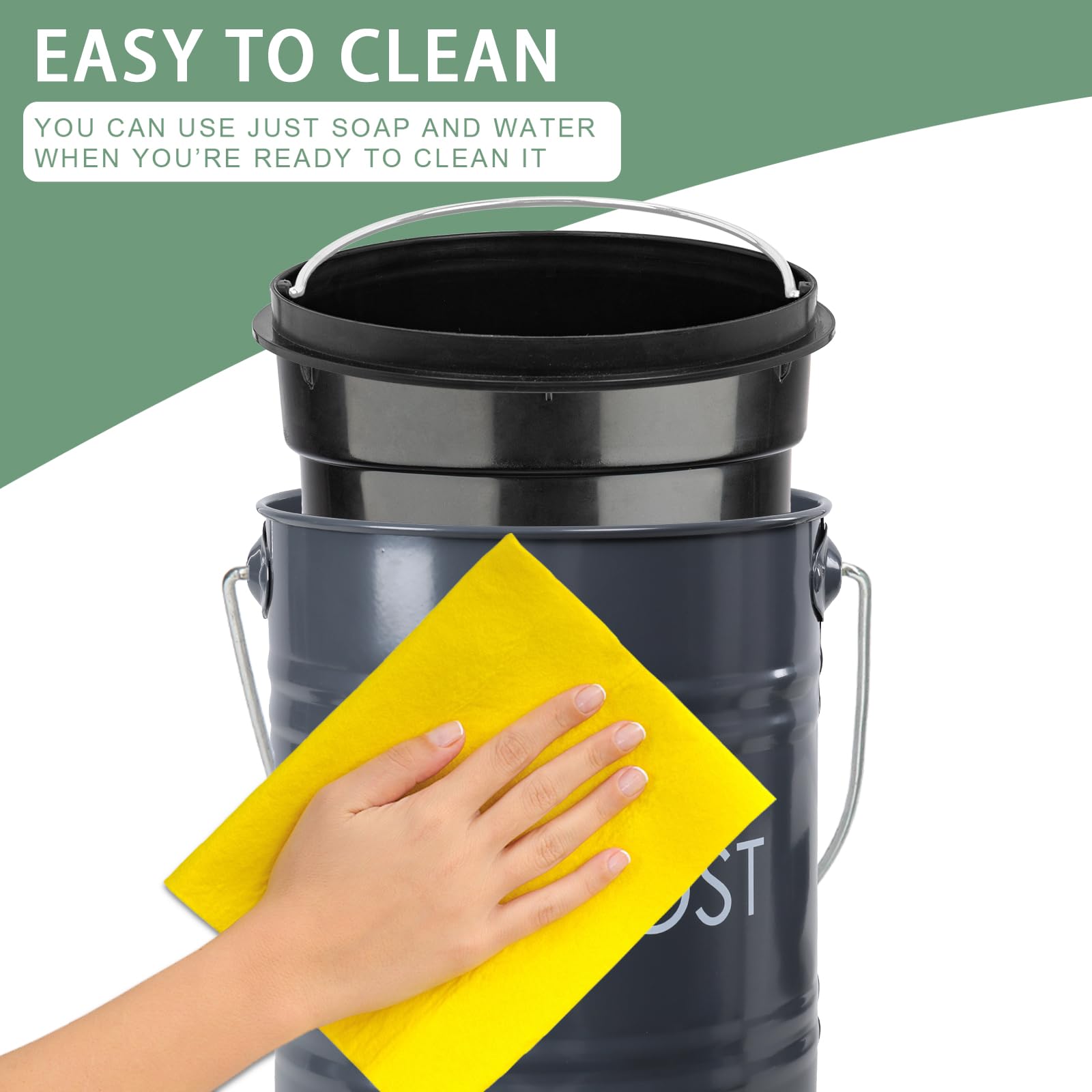 Compost Bin Kitchen Countertop Composter with lid