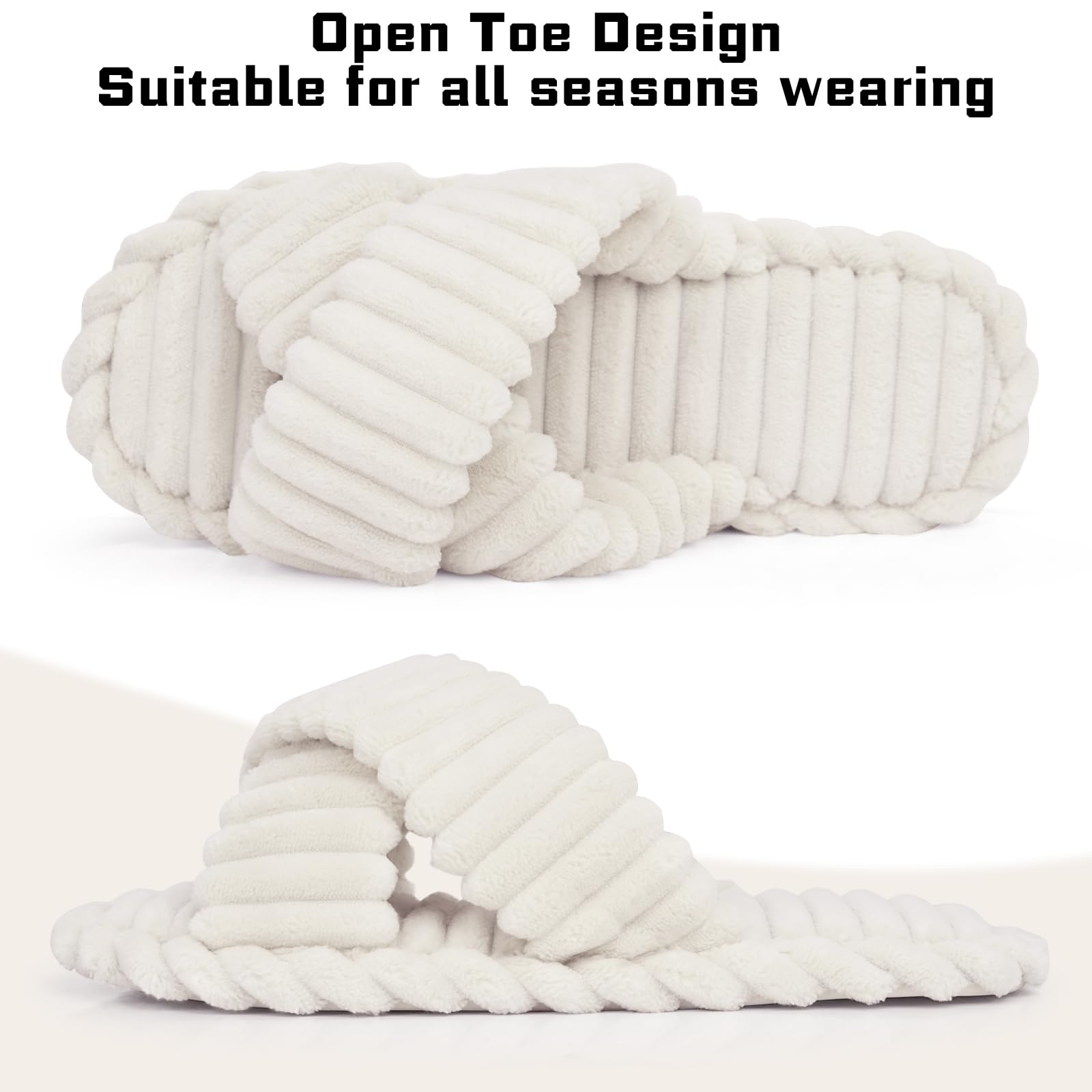 Women's Cozy Slippers Crossbands & Memory Foam