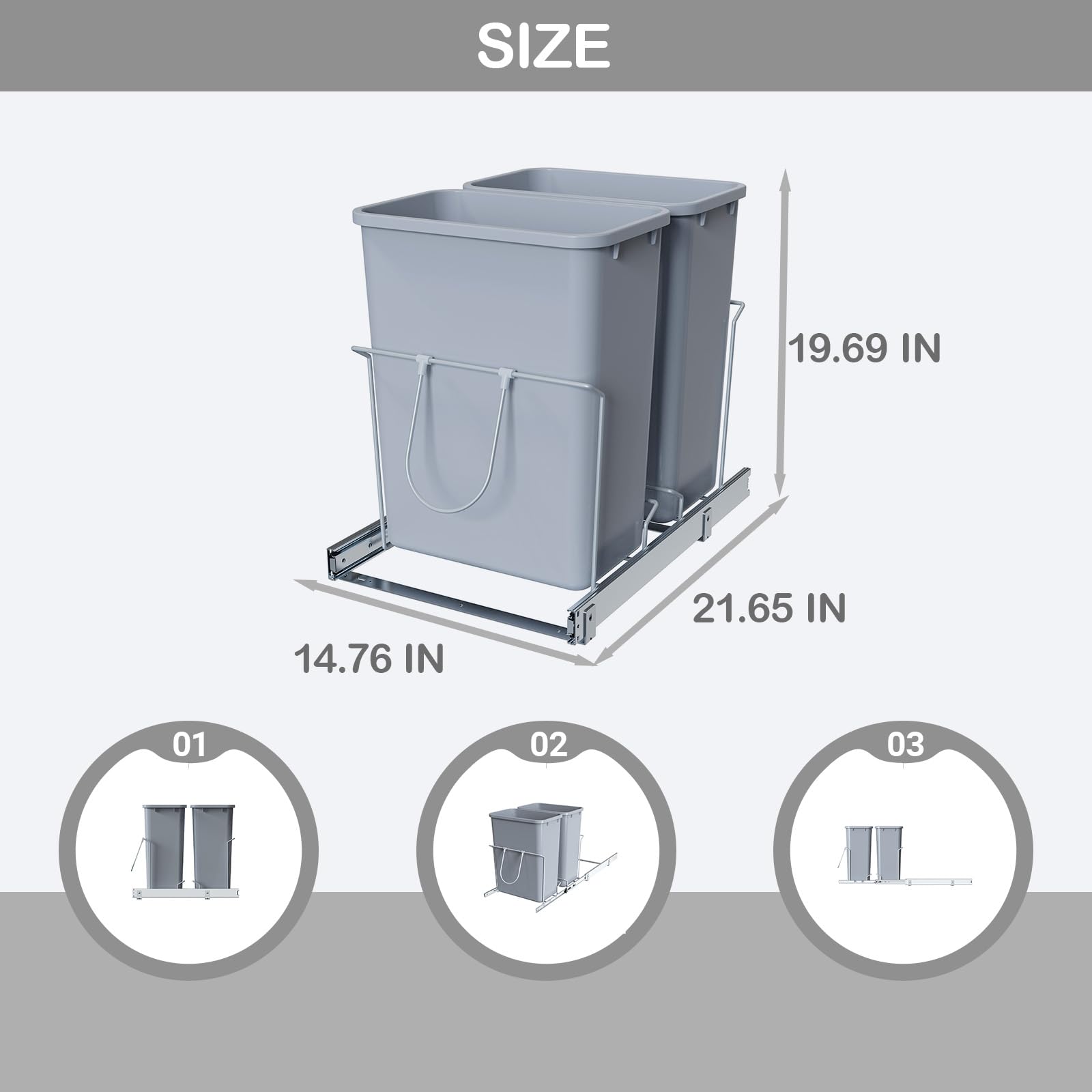 Double Pull Out Trash Can