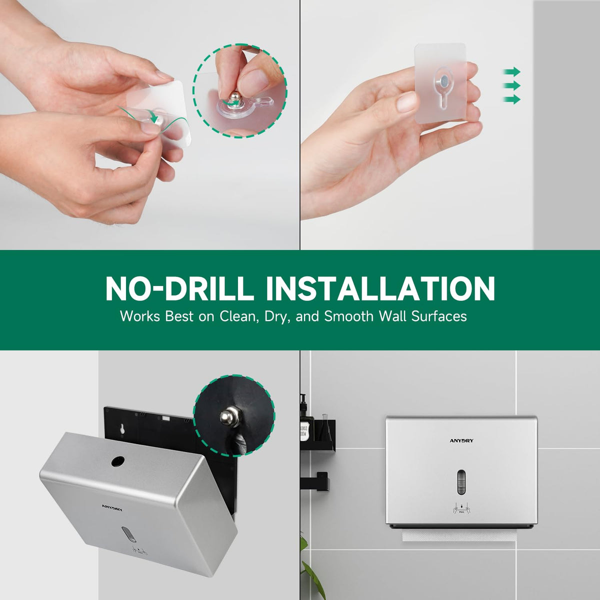 200 Sheet Paper Towel Dispenser Wall Mount (200 Count)